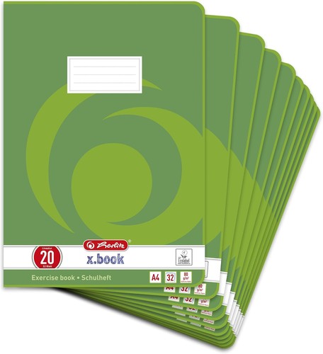 Herlitz schulheft book a4 - x.book,