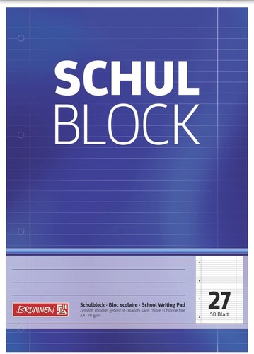 Schulblock lin27 50bl - lin27,